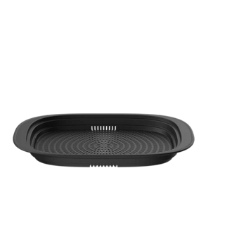 Black steaming tray accessory for Thermomix TM7 shown from the front